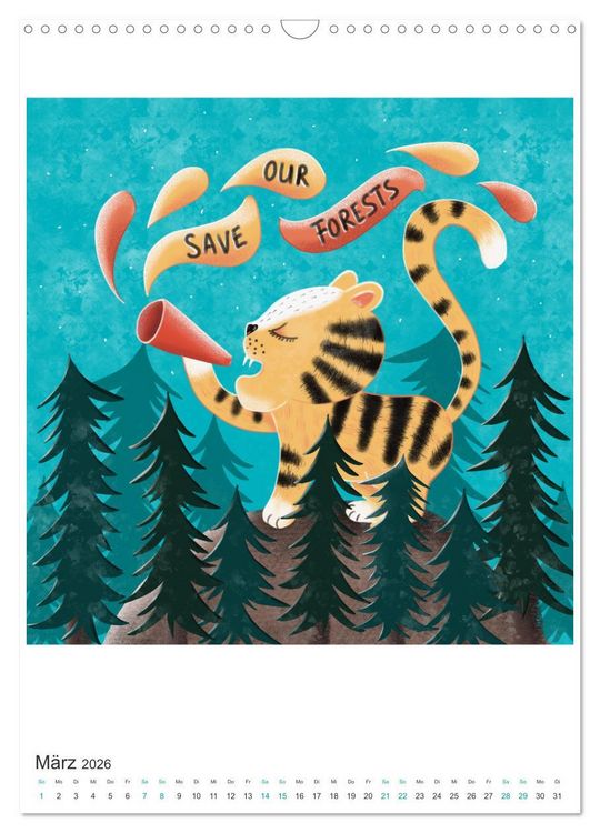 Produktbild: SAVE OUR TREES - B&auml;ume bedeuten Leben (Wandkalender 2026 DIN A3 hoch), CALVENDO Monatskalender