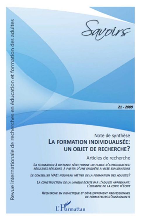 Produktbild: La formation individualis&eacute;e: un objet de recherche ?