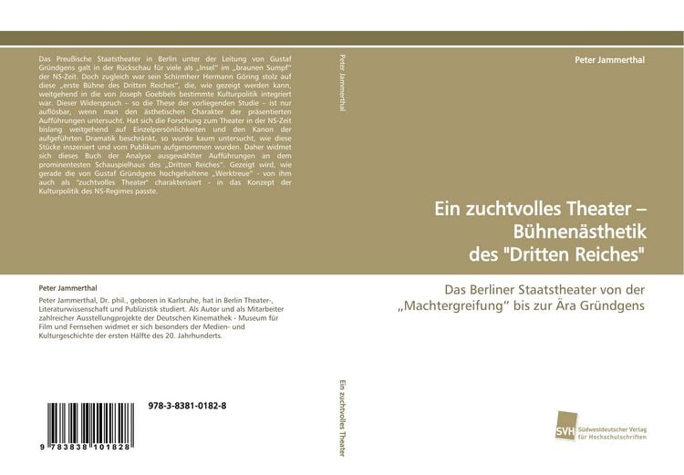 Produktbild: Ein zuchtvolles Theater - B&uuml;hnen&auml;sthetik des "Dritten Reiches"