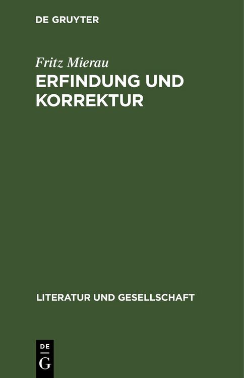 Produktbild: Erfindung und Korrektur