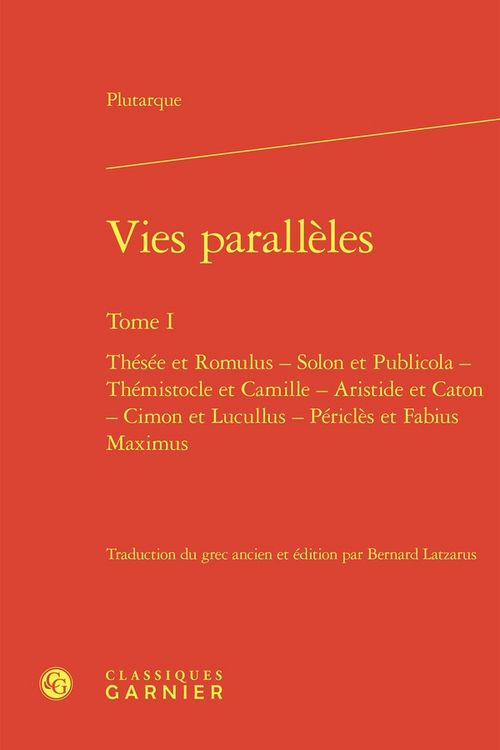 Produktbild: Vies Paralleles Tome 1: Thesee et Romulus Solon et Publicola