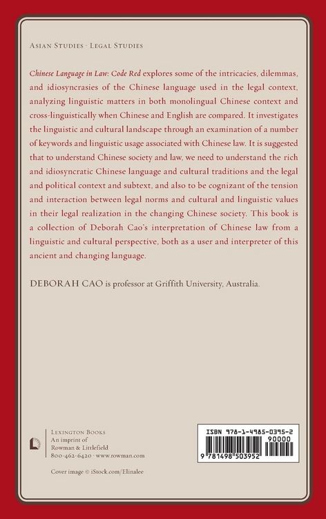 Produktbild: Chinese Language in Law