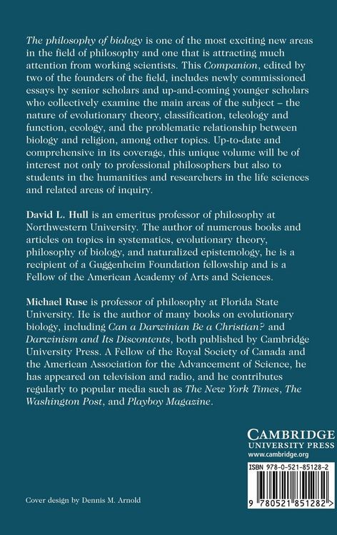 Produktbild: The Cambridge Companion to the Philosophy of Biology