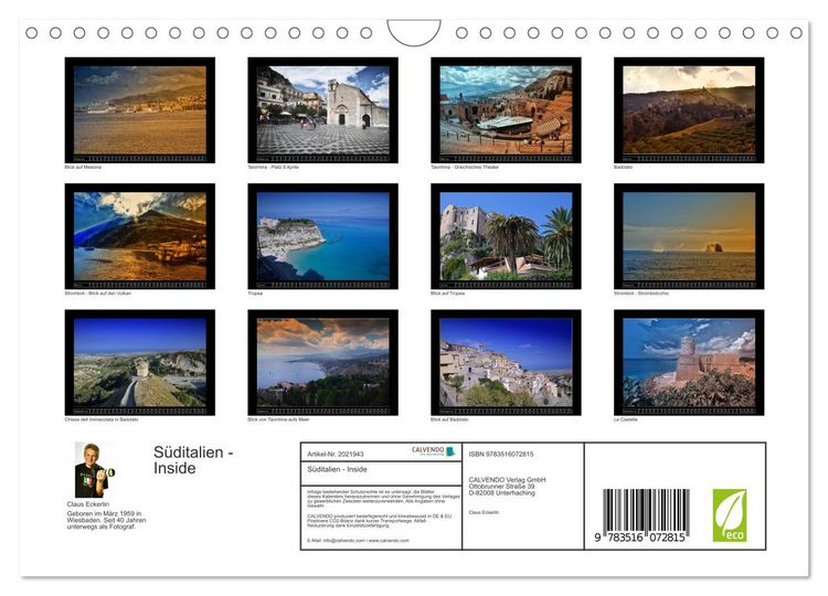 Produktbild: S&uuml;ditalien - Inside (Wandkalender 2026 DIN A4 quer), CALVENDO Monatskalender