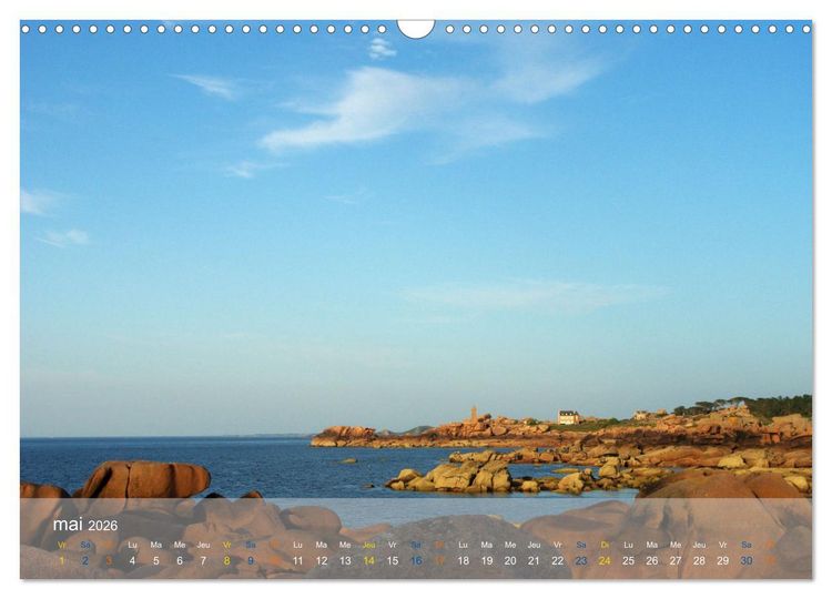 Produktbild: BRETAGNE La C&ocirc;te de granit rose (Calendrier mural 2026 DIN A3 vertical), CALVENDO calendrier mensuel