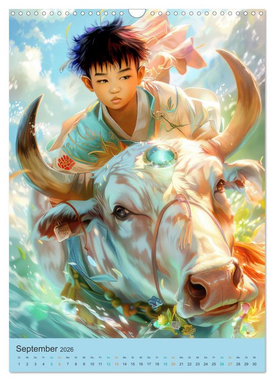 Produktbild: Anim&eacute; asiatisch inspiriert (Wandkalender 2026 DIN A3 hoch), CALVENDO Monatskalender