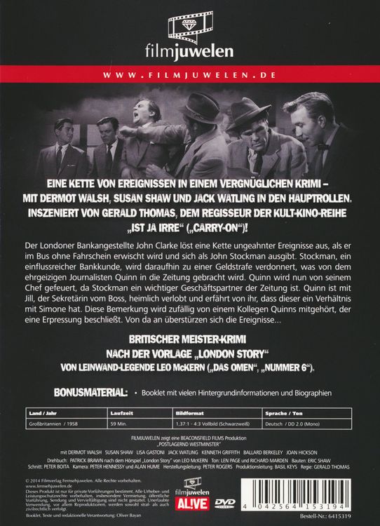Produktbild: Postlagernd Westminster - filmjuwelen