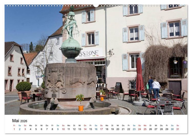 Produktbild: Ottweiler - Barockperle im Saarland (hochwertiger Premium Wandkalender 2026 DIN A2 quer), Kunstdruck in Hochglanz