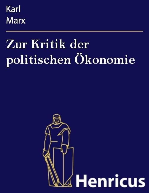 Produktbild: Zur Kritik der politischen &Ouml;konomie