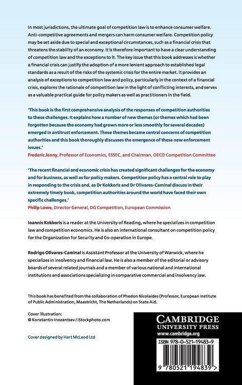 Produktbild: Antitrust Law amidst Financial Crises