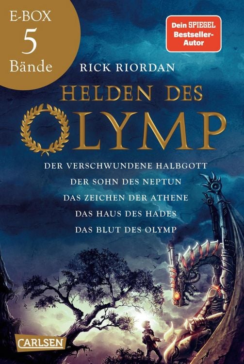Produktbild: Helden des Olymp: Drachen, griechische Götter und römische Mythen - Band 1-5 der Fantasy-Reihe in einer E-Box!