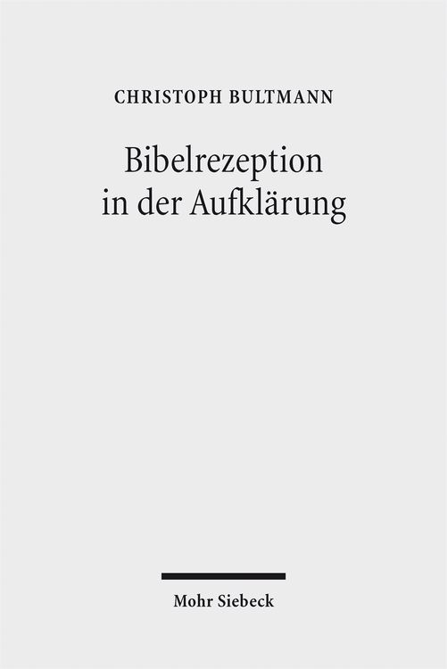 Produktbild: Bibelrezeption in der Aufkl&auml;rung
