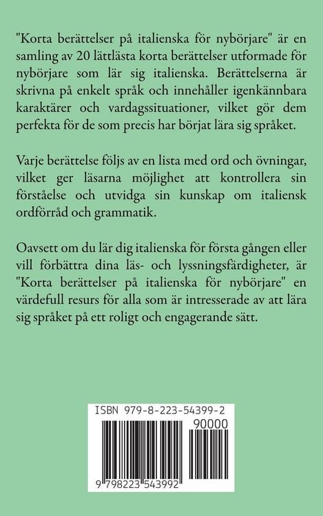 Produktbild: Korta Ber&auml;ttelser p&aring; Italienska f&ouml;r Nyb&ouml;rjare