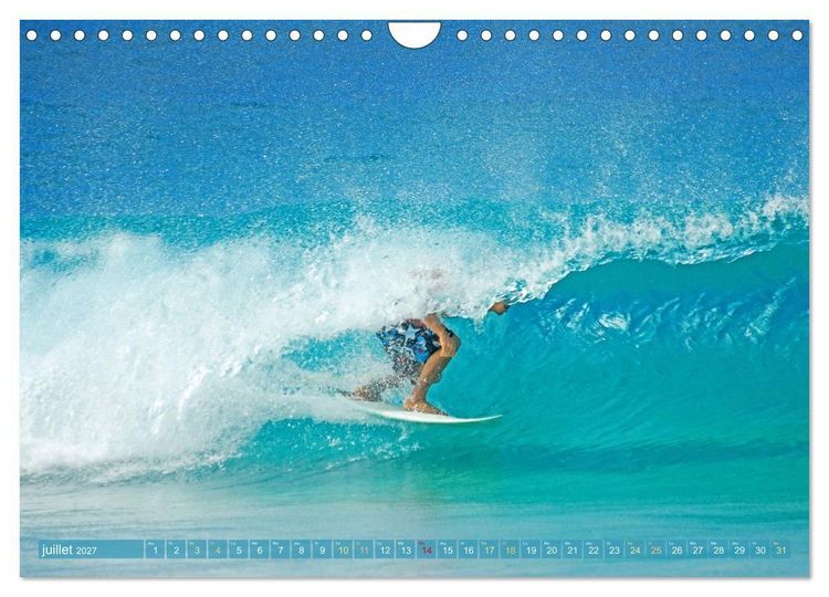 Produktbild: Le surf ou la qu&ecirc;te de la vague parfaite (Calendrier mural 2027 DIN A4 vertical), CALVENDO calendrier mensuel