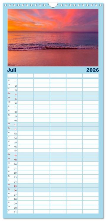 Produktbild: Familienplaner 2026 - Bahamas - Paradiesische Str&auml;nde. mit 5 Spalten (Wandkalender, 21 x 45 cm) CALVENDO