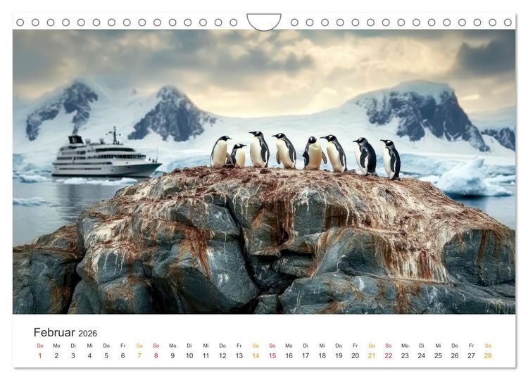 Produktbild: Antarktis - eisige Sch&ouml;nheit (Wandkalender 2026 DIN A4 quer), CALVENDO Monatskalender