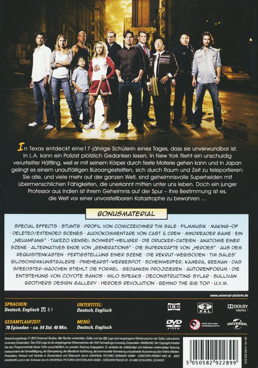 Produktbild: Heroes - Gesamtbox/Season 1-4 [23 DVDs]