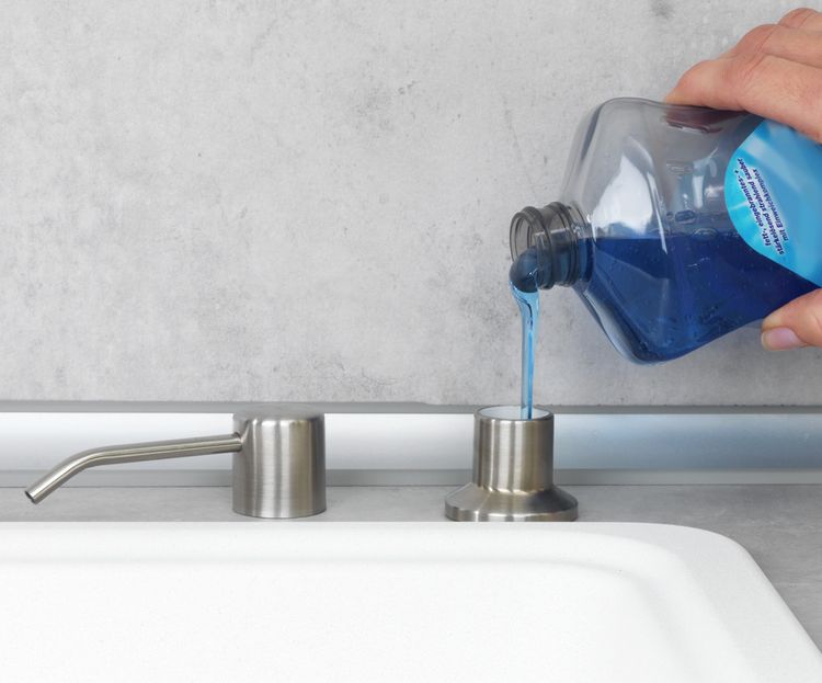 Produktbild: Einbau Seifen- und Sp&uuml;lmittelspender Mod. Monti, Seifendosierer, 400 ml