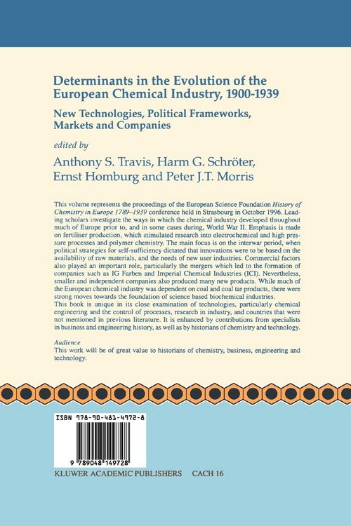 Produktbild: Determinants in the Evolution of the European Chemical Industry, 1900&ndash;1939