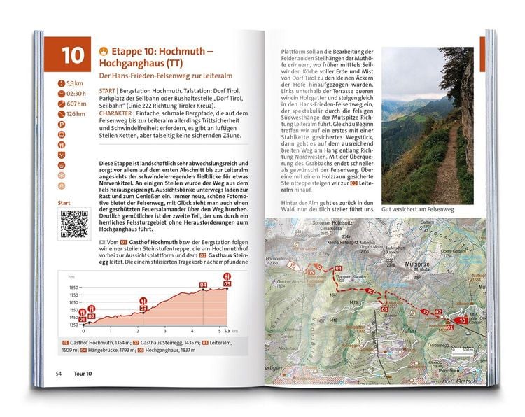Produktbild: KOMPASS Wanderf&uuml;hrer Texelgruppe mit Meraner H&ouml;henweg, 56 Touren mit Extra-Tourenkarte