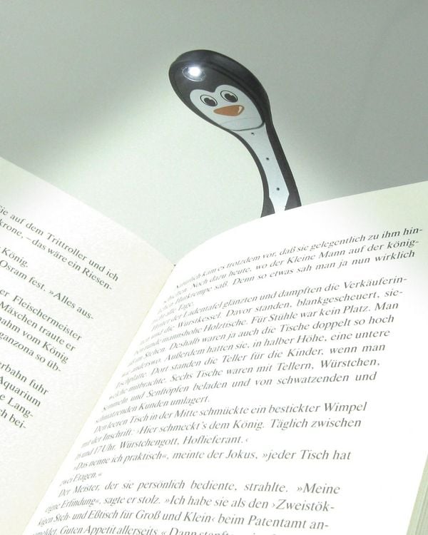 Produktbild: Flexilight Leselicht Pinguin &ndash; 2-in-1 LED-Leselicht