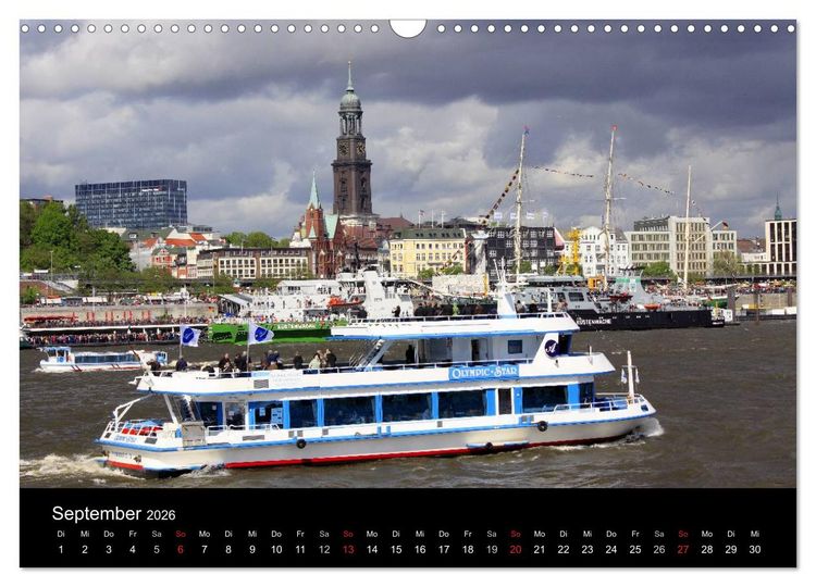Produktbild: Hamburg (Wandkalender 2026 DIN A3 quer), CALVENDO Monatskalender