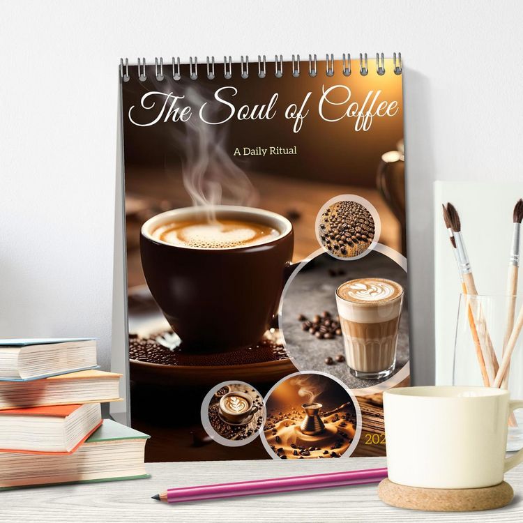 Produktbild: The Soul of Coffee - A Daily Ritual (Desk Calendar 2026 DIN A5 portrait), CALVENDO 12 Month DeskCalendar