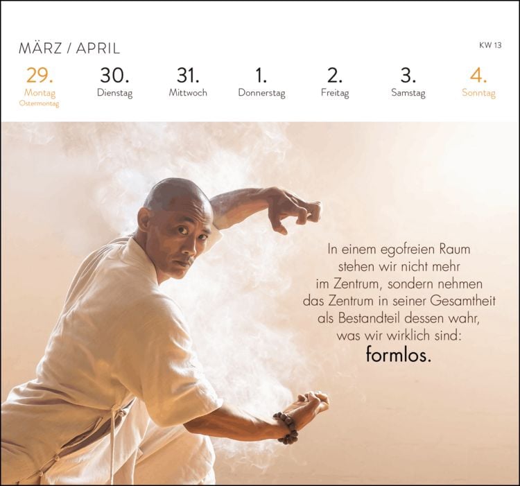 Produktbild: Postkartenkalender 2027: Shaolin Spirit