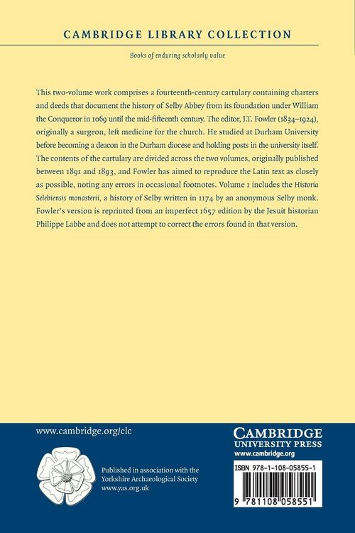 Produktbild: The Coucher Book of Selby - Volume 1