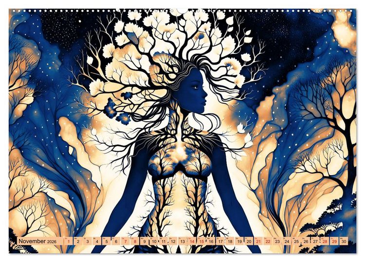 Produktbild: Silhouetten des Lebens (hochwertiger Premium Wandkalender 2026 DIN A2 quer), Kunstdruck in Hochglanz