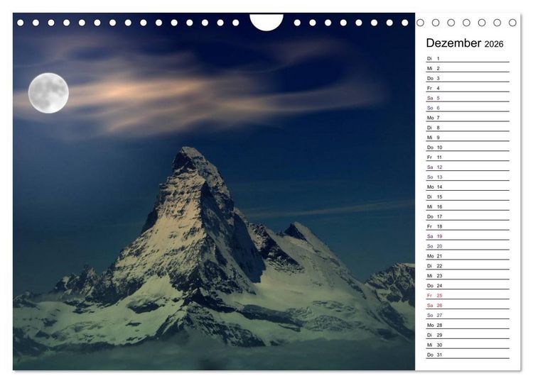 Produktbild: Matterhorn. Der Berg der Berge (Wandkalender 2026 DIN A4 quer), CALVENDO Monatskalender
