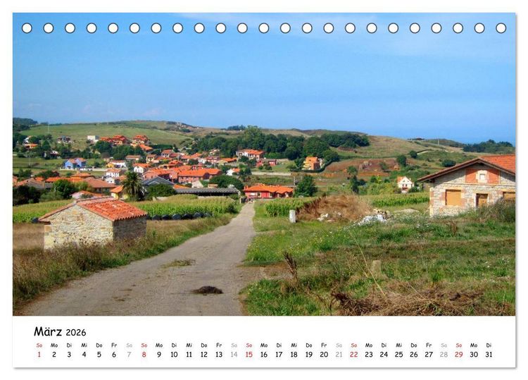 Produktbild: Camino del norte - K&uuml;stenweg (Tischkalender 2026 DIN A5 quer), CALVENDO Monatskalender