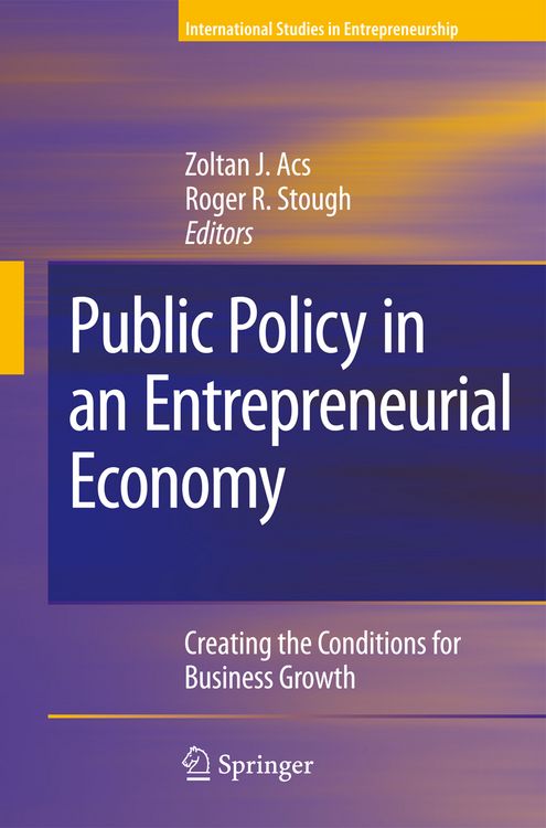 Produktbild: Public Policy in an Entrepreneurial Economy
