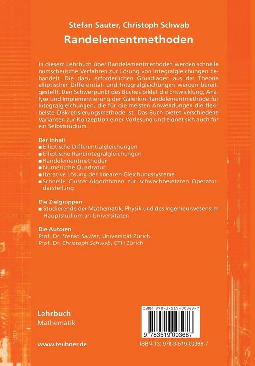 Produktbild: Randelementmethoden