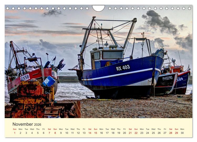 Produktbild: The Hastings Fishing Fleet (Wall Calendar 2026 DIN A4 landscape), CALVENDO 12 Month Wall Calendar