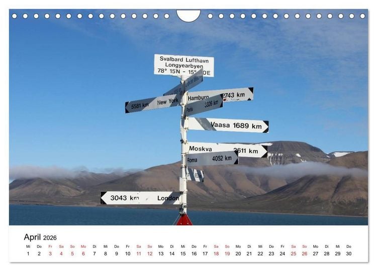 Produktbild: Svalbard 2026 (Wandkalender 2026 DIN A4 quer), CALVENDO Monatskalender