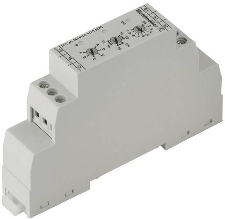 Produktbild: Weidm&uuml;ller 2496190000 ITS 24-240VUC 1CO M7C Zeitrelais f&uuml;r Frontaufbau 1 St.