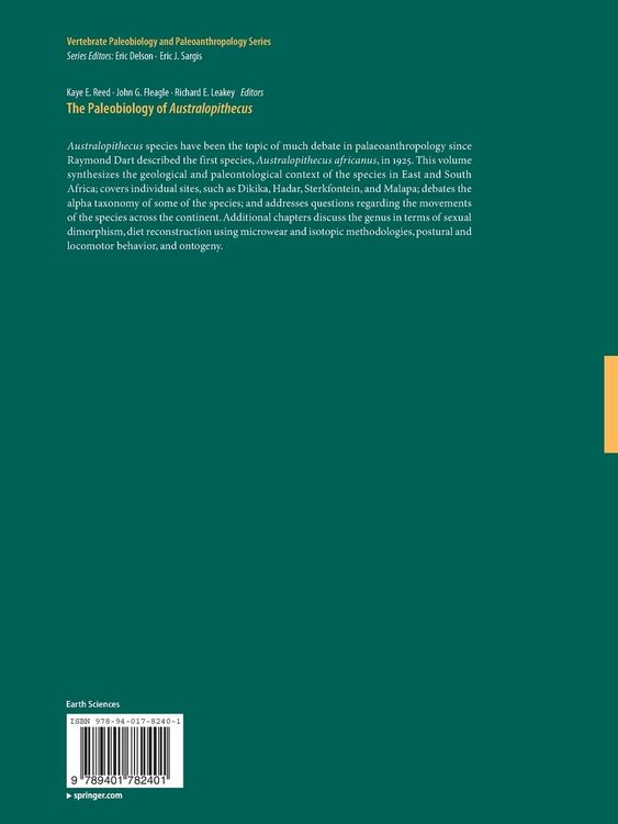 Produktbild: The Paleobiology of Australopithecus
