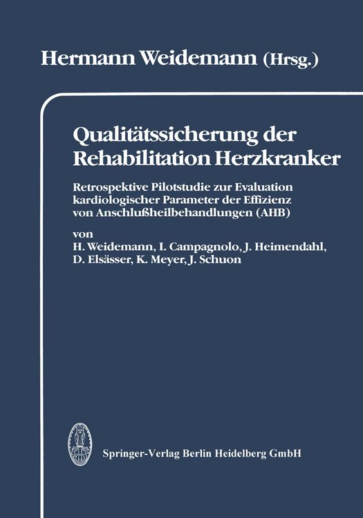 Produktbild: Qualit&auml;tssicherung der Rehabilitation Herzkranker