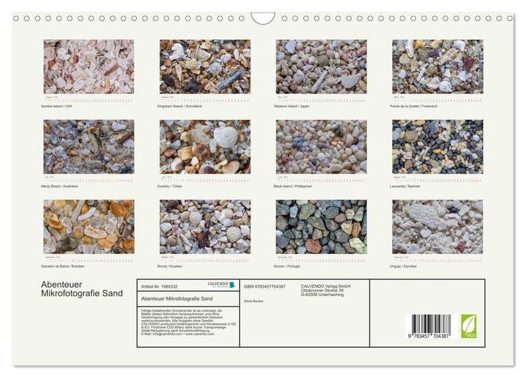 Produktbild: Abenteuer Mikrofotografie Sand (Wandkalender 2026 DIN A3 quer), CALVENDO Monatskalender
