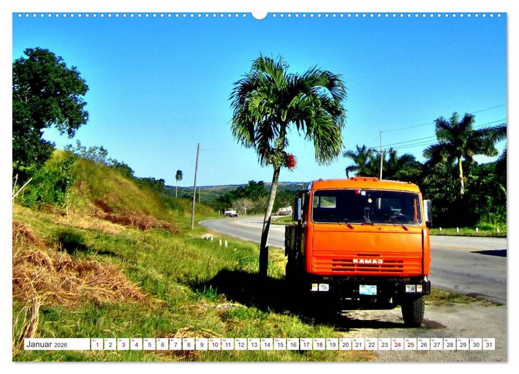 Produktbild: KAMAZ - Die LKW-Ikone der UdSSR auf Kubas Stra&szlig;en (Wandkalender 2026 DIN A2 quer), CALVENDO Monatskalender