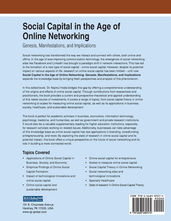 Produktbild: Social Capital in the Age of Online Networking