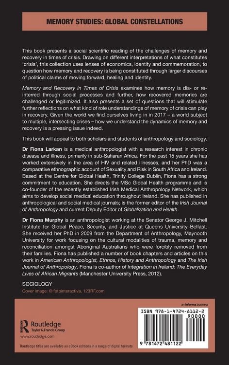 Produktbild: Memory and Recovery in Times of Crisis
