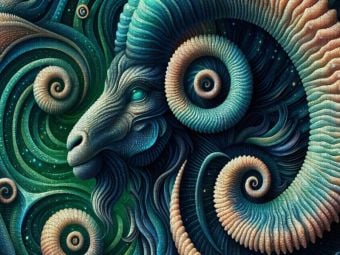 Produktbild: CALVENDO Puzzle Widder im Spiralsturm | 1000 Teile Lege-Gr&ouml;&szlig;e 64x48cm Foto-Puzzle f&uuml;r gl&uuml;ckliche Stunden