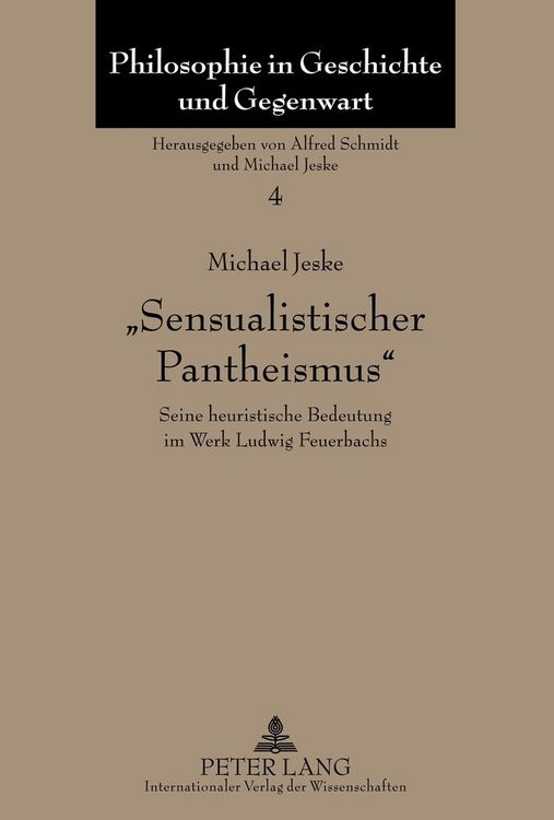 Produktbild: &laquo;Sensualistischer Pantheismus&raquo;