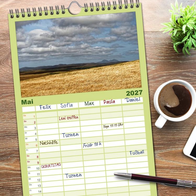 Produktbild: Familienplaner 2027 - Islay und das "Wasser des Lebens" mit 5 Spalten (Wandkalender, 21 x 45 cm) CALVENDO