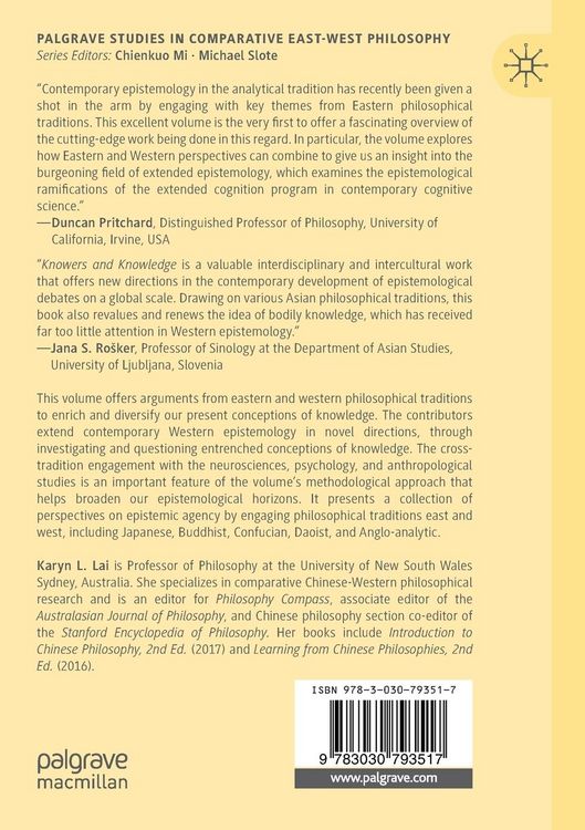 Produktbild: Knowers and Knowledge in East-West Philosophy