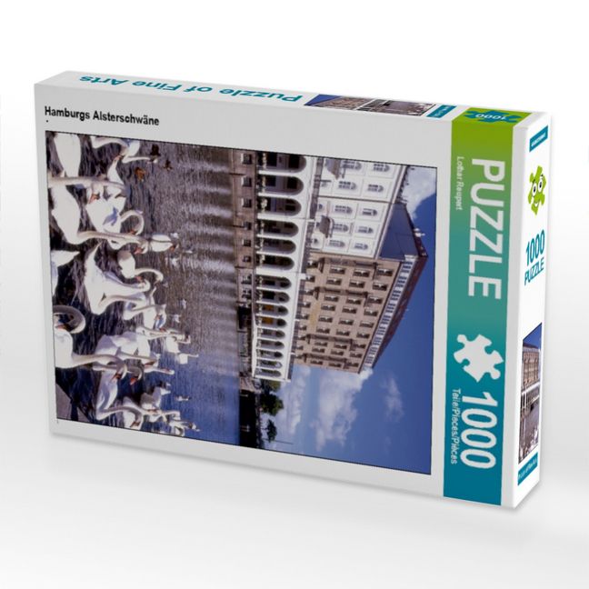 Produktbild: CALVENDO Puzzle Hamburgs Alsterschw&auml;ne | 1000 Teile Lege-Gr&ouml;&szlig;e 64x48cm Foto-Puzzle f&uuml;r gl&uuml;ckliche Stunden