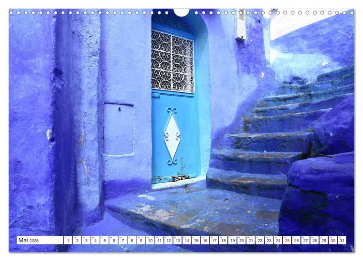 Produktbild: Chefchaouen - Blue Details (Wandkalender 2026 DIN A3 quer), CALVENDO Monatskalender