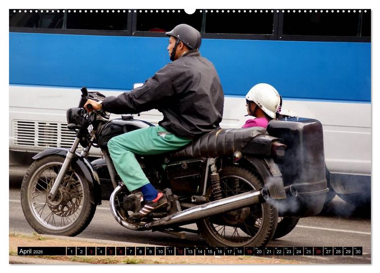 Produktbild: Motorrad-Gespanne in Kuba (Wandkalender 2026 DIN A2 quer), CALVENDO Monatskalender